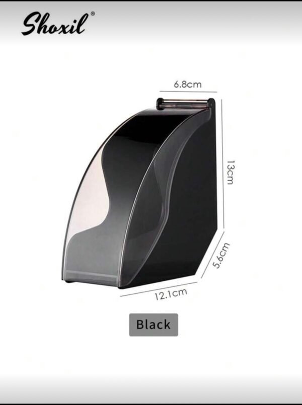 Shoxil one piece coffee filter stand, coffee filter storage box with dustproof lid, coffee filter paper distribution rack, coffee filter box for coffee, home and office, 200 pieces capacity and conical coffee filters