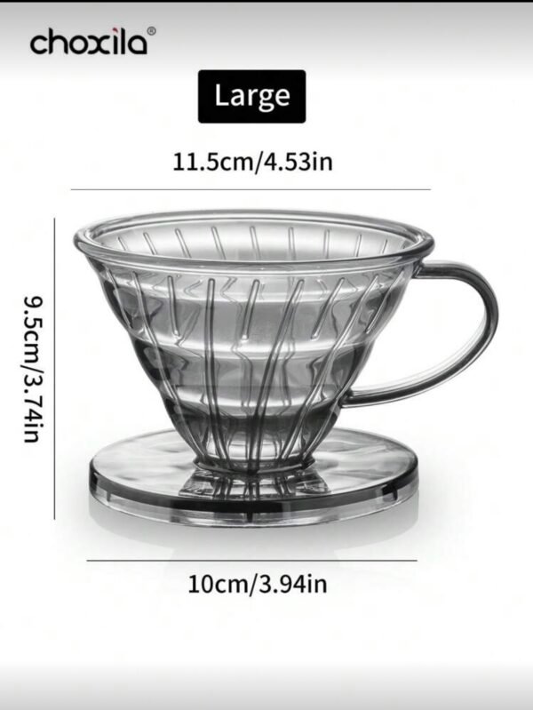 Choxila one piece coffee strainer with gray plastic faucet for slow drip coffee, drip coffee maker for cup 02
