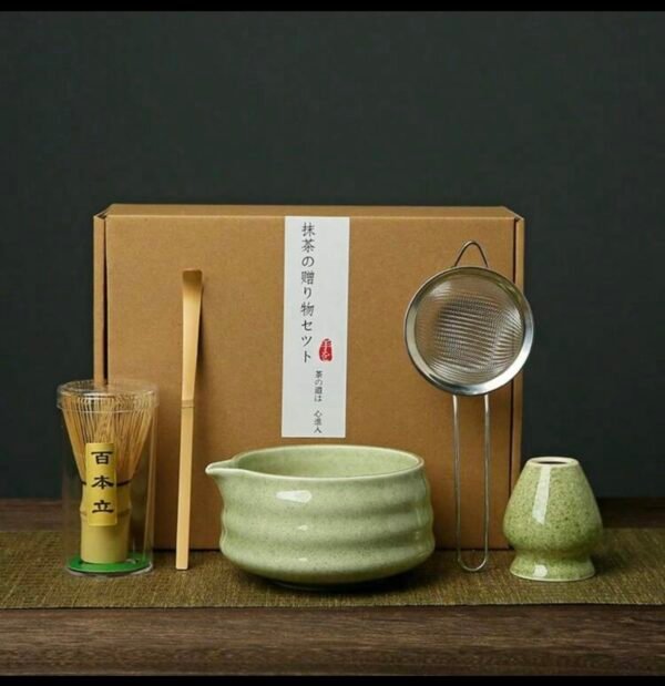 1 piece/5pcs Japanese matcha making tool set, matcha bowl, matcha whisk, matcha spoon, matcha brush, ceramic tea cup set, matcha making tools,