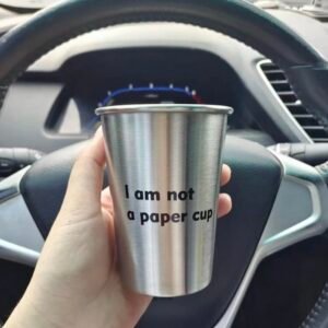 350ml stainless steel water bottle, healthy water cup, metal cup with children's logo