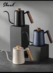 Shoxil coffee pot with long exit made of stainless steel 1 piece, for home, office and coffee halls use