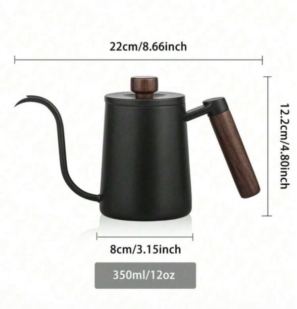 Shoxil coffee pot with long exit made of stainless steel 1 piece, for home, office and coffee halls use