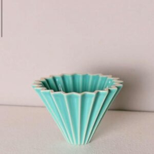 1 piece original casting method coffee filter, original ceramic gradient color filter funnel for home use, collapsible coffee filter