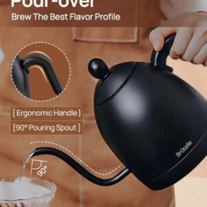 Brutelle Electric Deer Neck Adjustable Digital Display 1200W Fast Heating 0.8L Stainless Steel Automatic Insulator for Home, Office and Hotel Use'