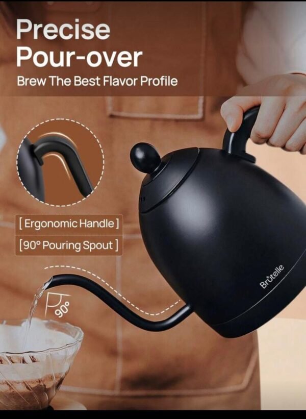 Brutelle Electric Deer Neck Adjustable Digital Display 1200W Fast Heating 0.8L Stainless Steel Automatic Insulator for Home, Office and Hotel Use'