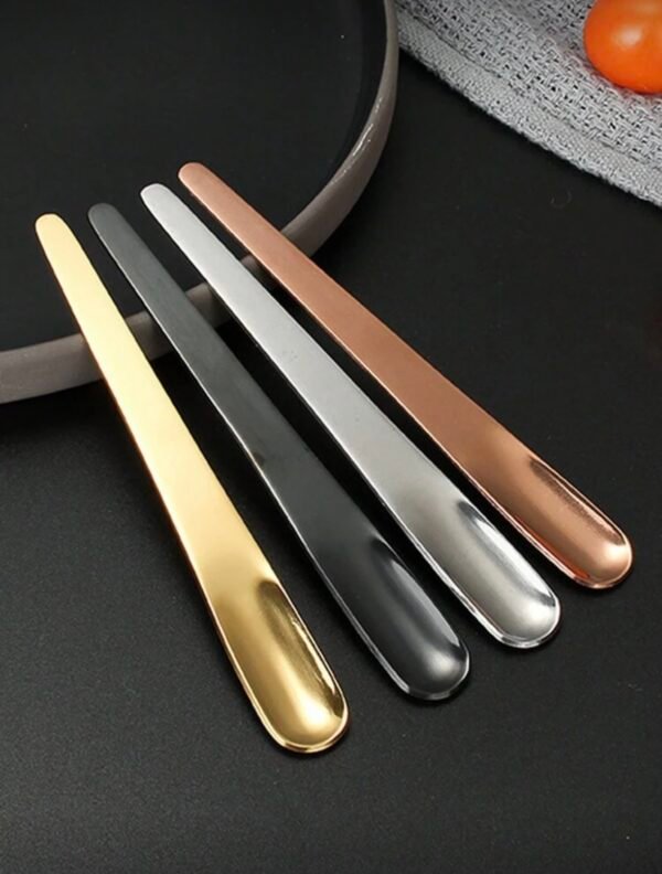 One Piece Titanium Plated Stainless Steel Espresso Coffee Spoon, Ice Cream Spoon, Innovative Design