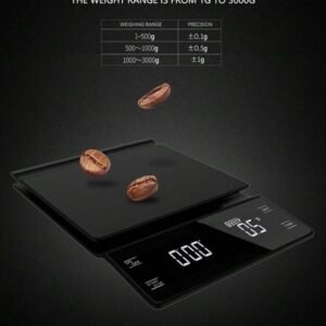 [Hot Offer] Smart Coffee Scale 1 Piece, Kitchen Scale, Italian Handheld Coffee Scale, Timing and Weight Function Coffee Scale, Precision Baker Kitchen Scale, Energy Saving Design, Anti-Slip Silicone Base at the Bottom