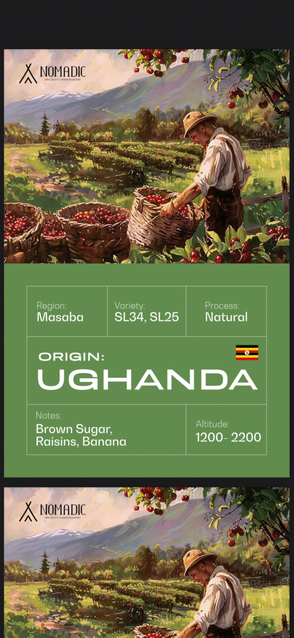 Uganda coffee beans 250gr