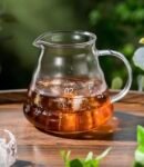 600ml High Borosilicate Glass Coffee Pot with Cloud Design, Server Mounting, Coffee - Suitable for Home, Office and Travel